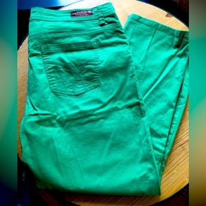 Calvin Klein Kelly green skinny crop jeans 14/16